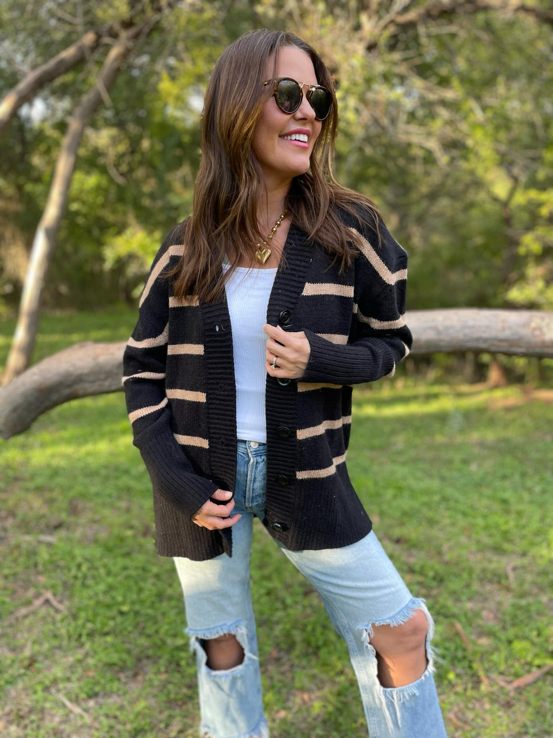 PREORDER: Brooks Striped Cardigan